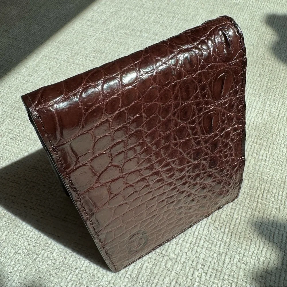 Bi-Fold Authentic Crocodile Leather Wallet