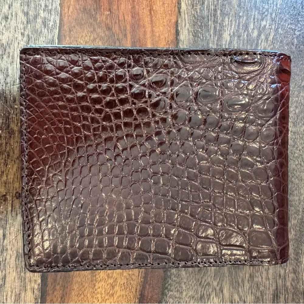 Bi-Fold Authentic Crocodile Leather Wallet