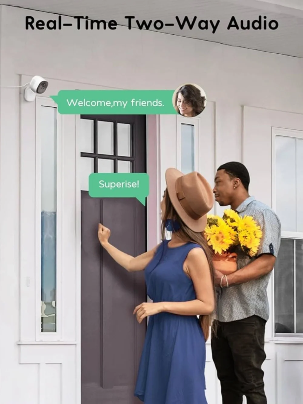 Winees Security Cameras Outdoor, Wired 2K Wi-Fi Cameras for Home Security