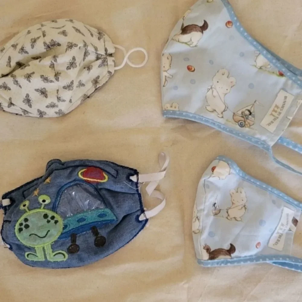Adorable little boy & matching brother face masks bundle