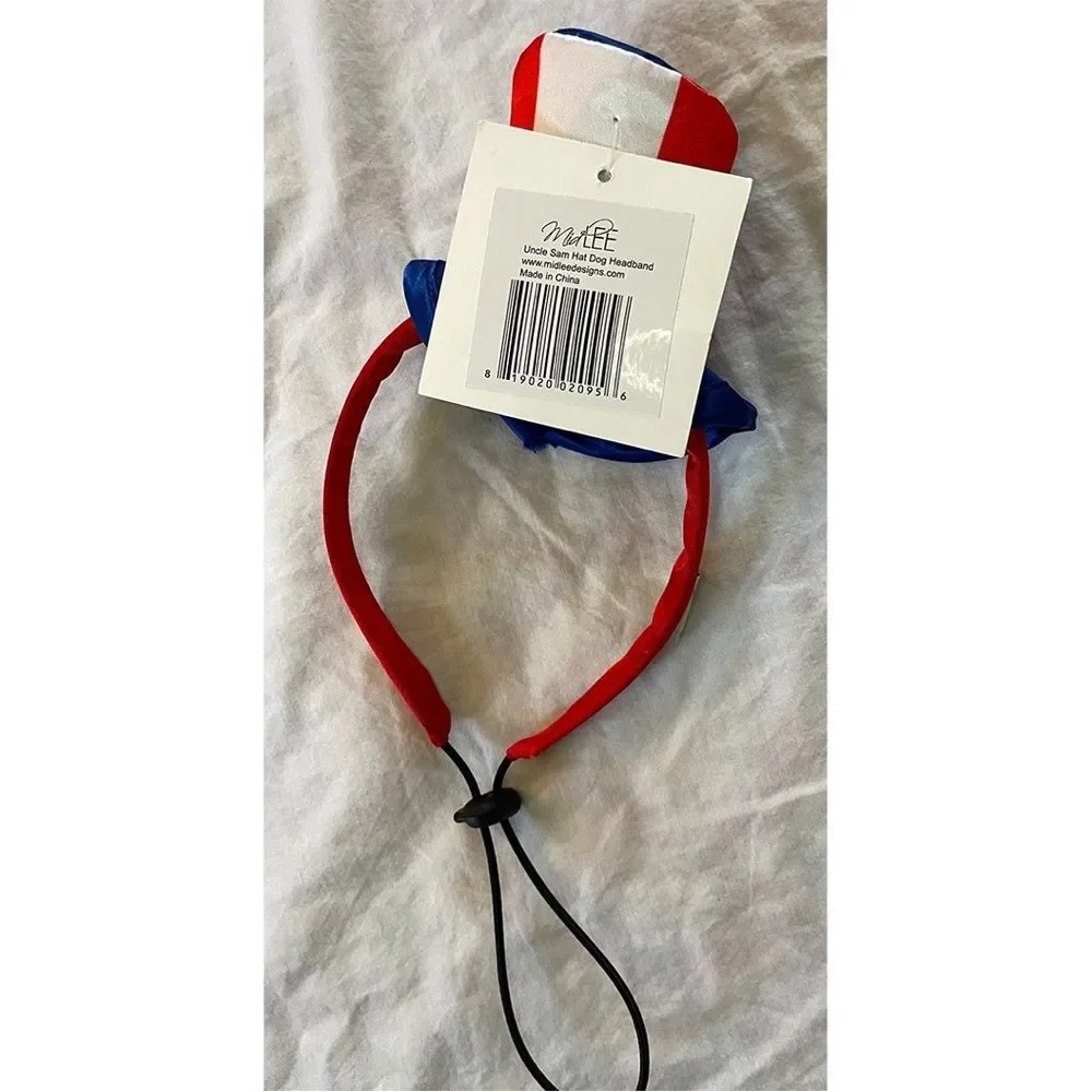 Uncle Sam 4th of July Hat for Large Dogs