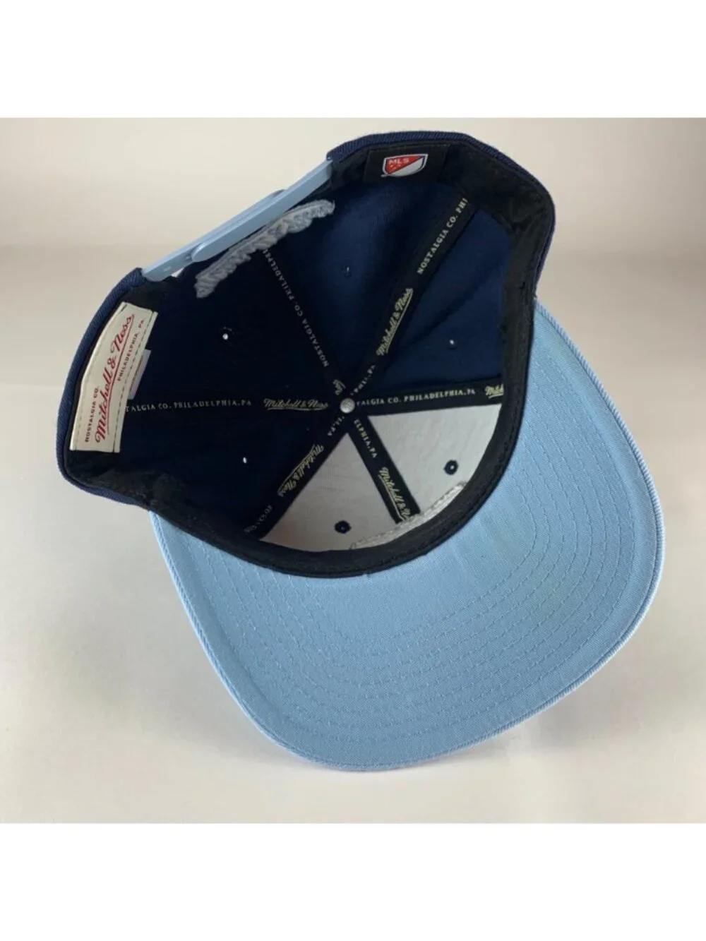 Sporting KC MLS Navy Blue Mitchell & Ness High Crown Snapback Hat