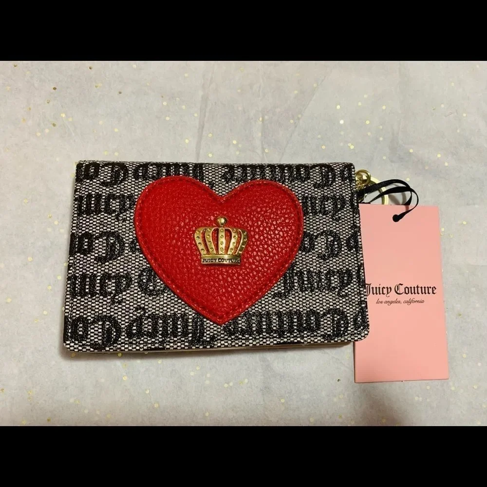 NEW JUICY COUTURE HEART CROWN MINI CASH CARD WALLET