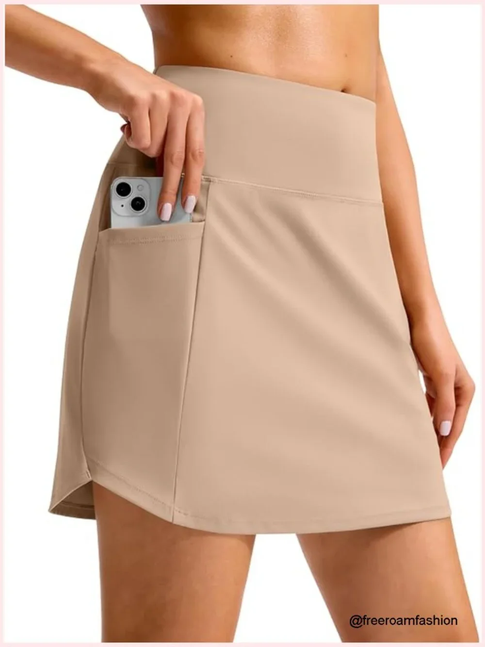 16-Inch High Waisted Skort with 4 Pockets Athletic Stretch Tennis Pickleball