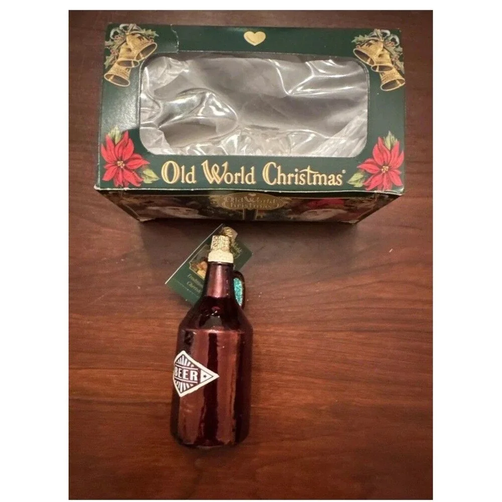 Old World Christmas Ornament Beer Growler