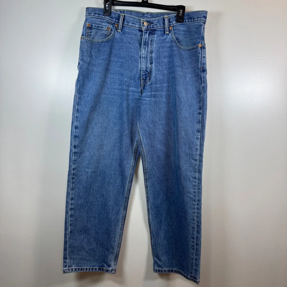 Levis 550 Relaxed‎ Fit Tapered Leg Jeans Mens 36x30 Actual L28 Medium Wash