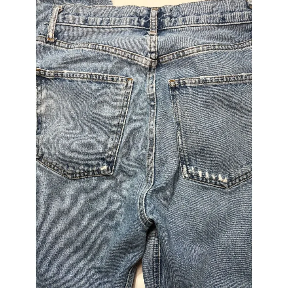 AGOLDE 90's High-Rise Distressed Straight Leg Jeans A154B-1141- Size 25 GUC