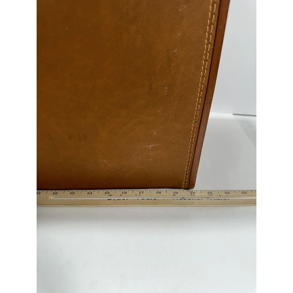 Vintage Samsonite Airline Pilot Salesman Brown Leather Attache Briefcase Antique