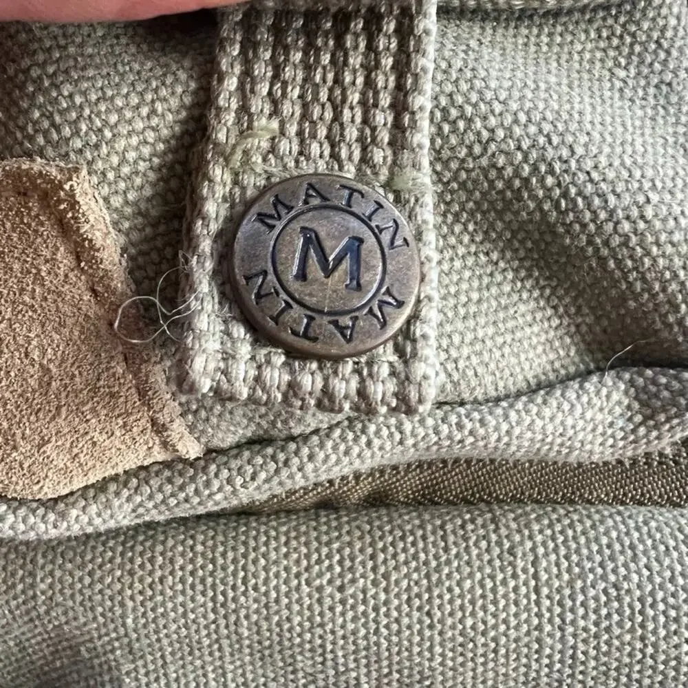 Matin Canvas Tan Camera Backpack Padded Inside Pockets Adjustable Straps