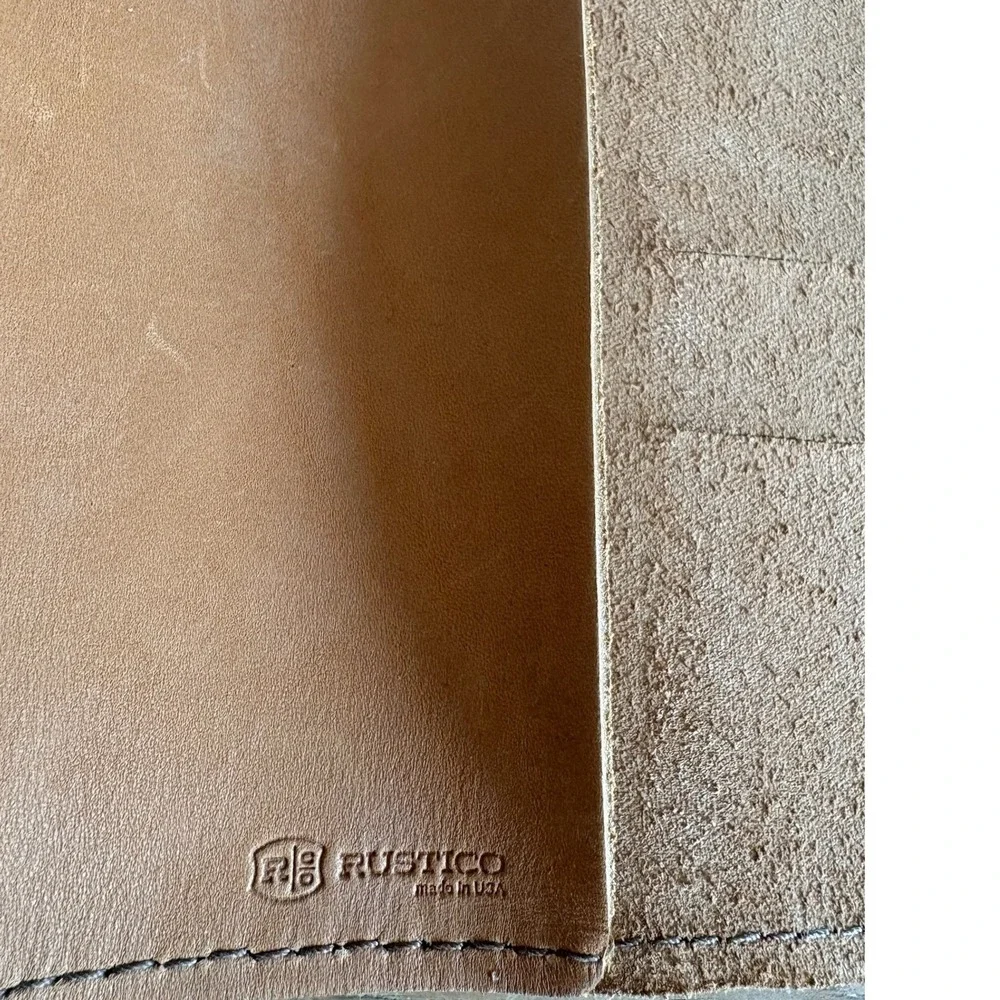 Rustico Chrysler Leather Tool Pen Roll Wrap Tan USA Handcrafted Organizer