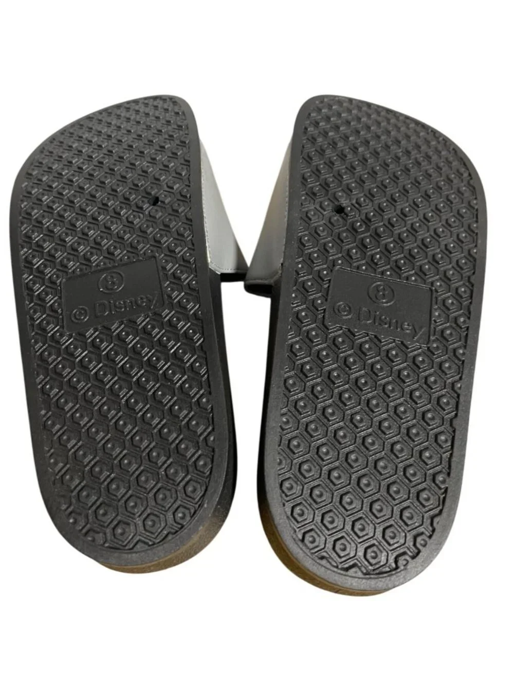 Disney Mickey Mouse Gray Black Slide Sandals Mens Size 8 Pool Beach Resort Wear