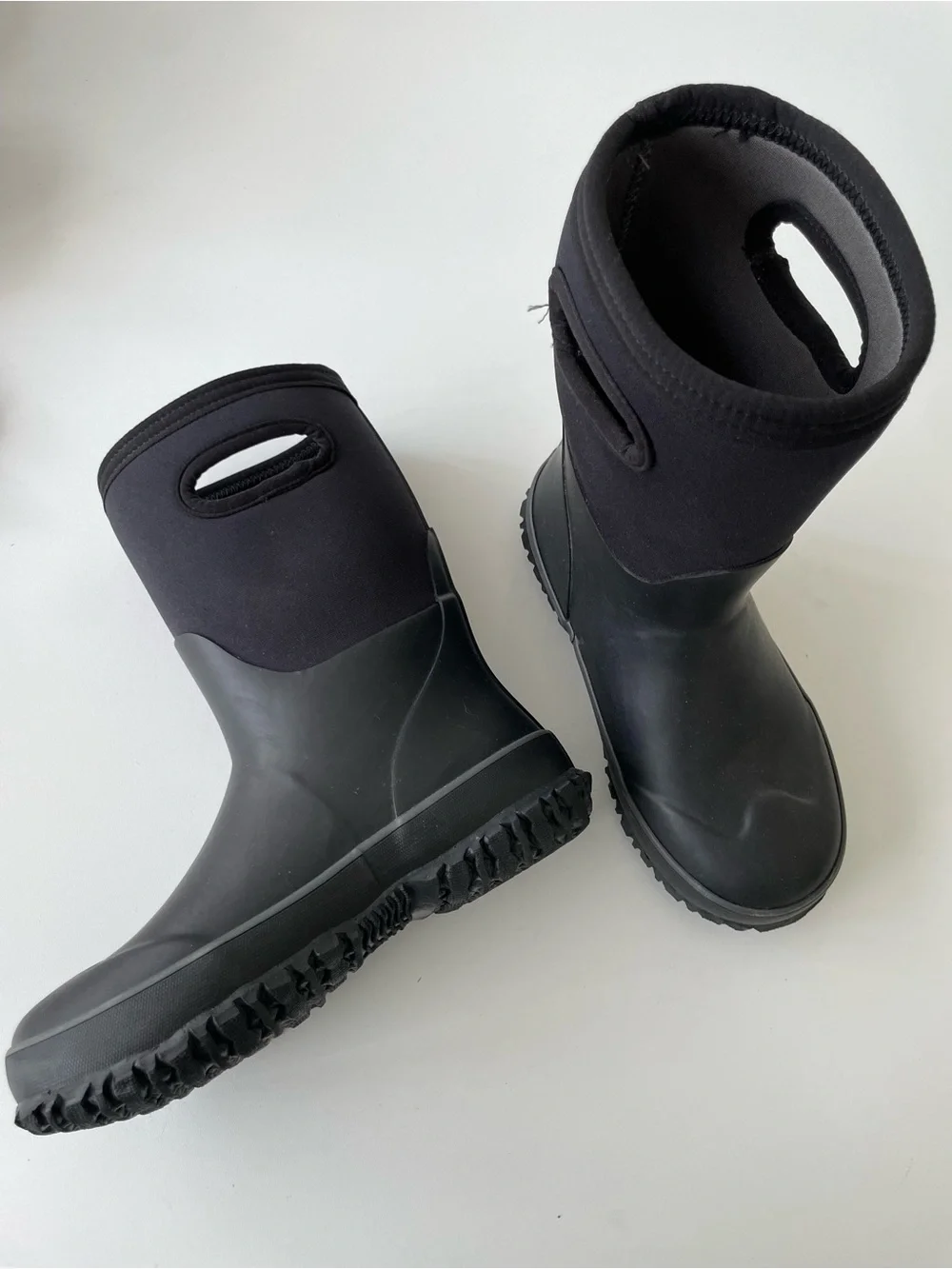 Bogs K Grasp Black Insulated Rain Boots Winter Boots Big Kid 3 Outdoors Gorpcore