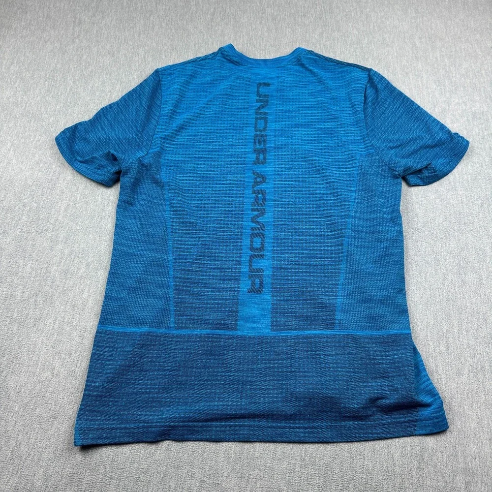 Under Armour T Shirt Mens Large Blue Vanish Seamless Workout Athletic‎ Gym Tee