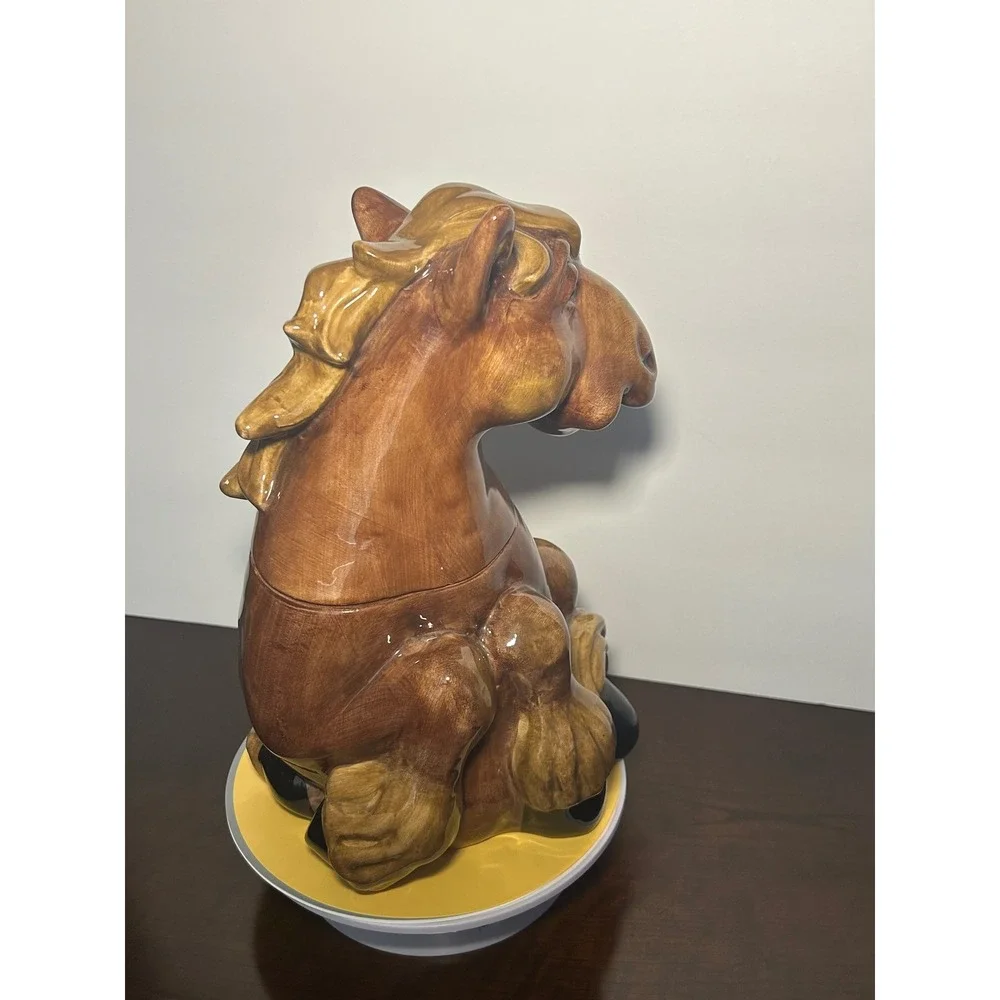 Montana Lifestyles Horse Cookie Jar Ceramic Brown Western Equestrian Decor 12