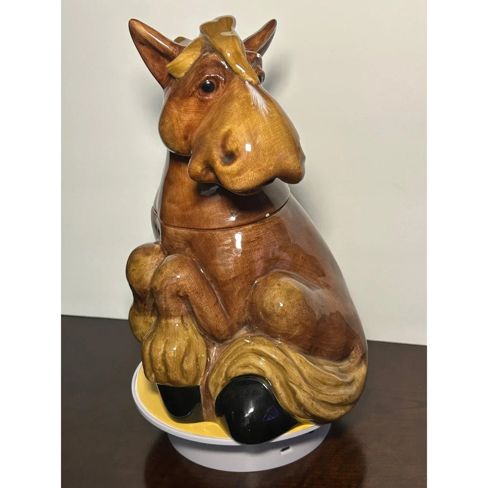 Montana Lifestyles Horse Cookie Jar Ceramic Brown Western Equestrian Decor 12