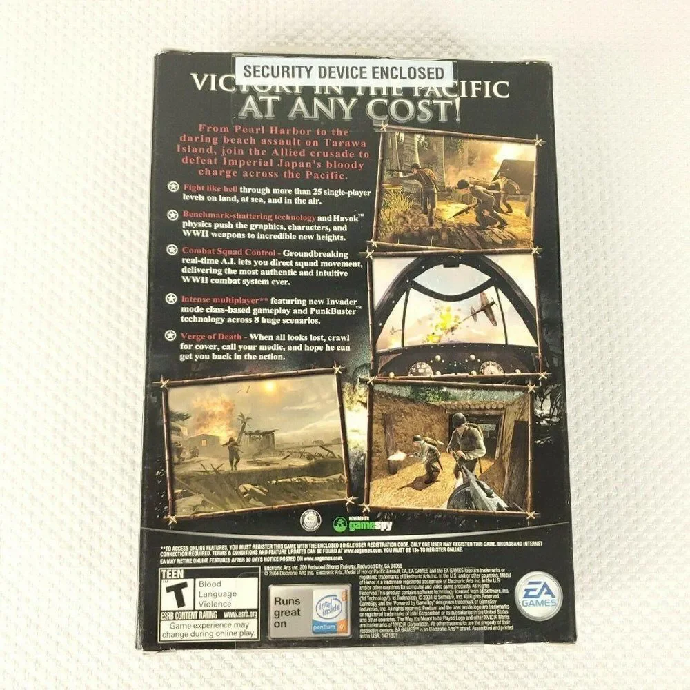 Medal of Honor Pacific Assault PC EA Games 2004 CD