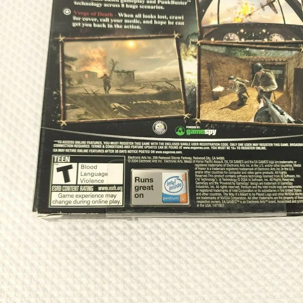 Medal of Honor Pacific Assault PC EA Games 2004 CD