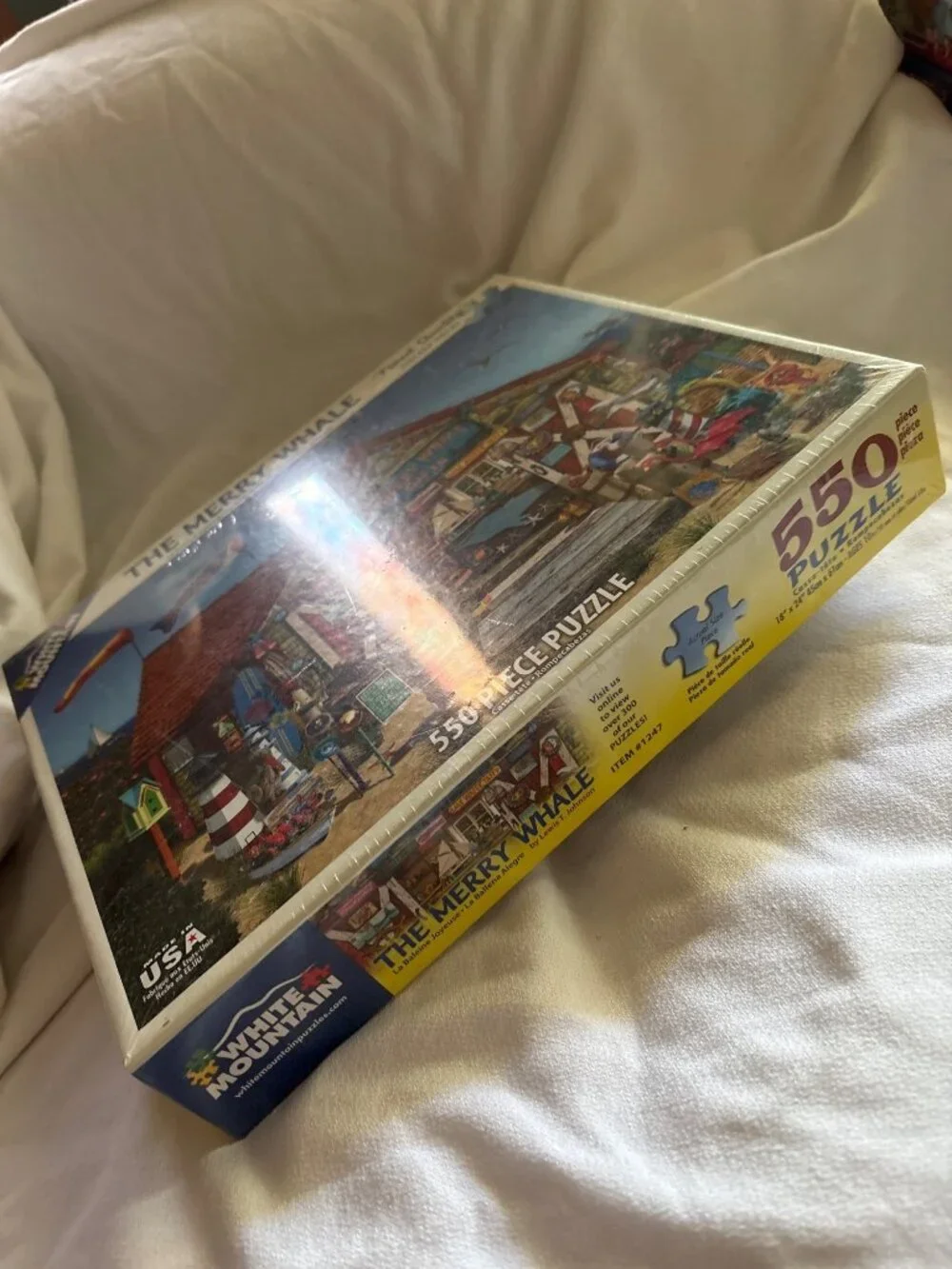 The Merry Whale 550-Piece Puzzle By White Mountain Premium Thicker Pieces Coasta