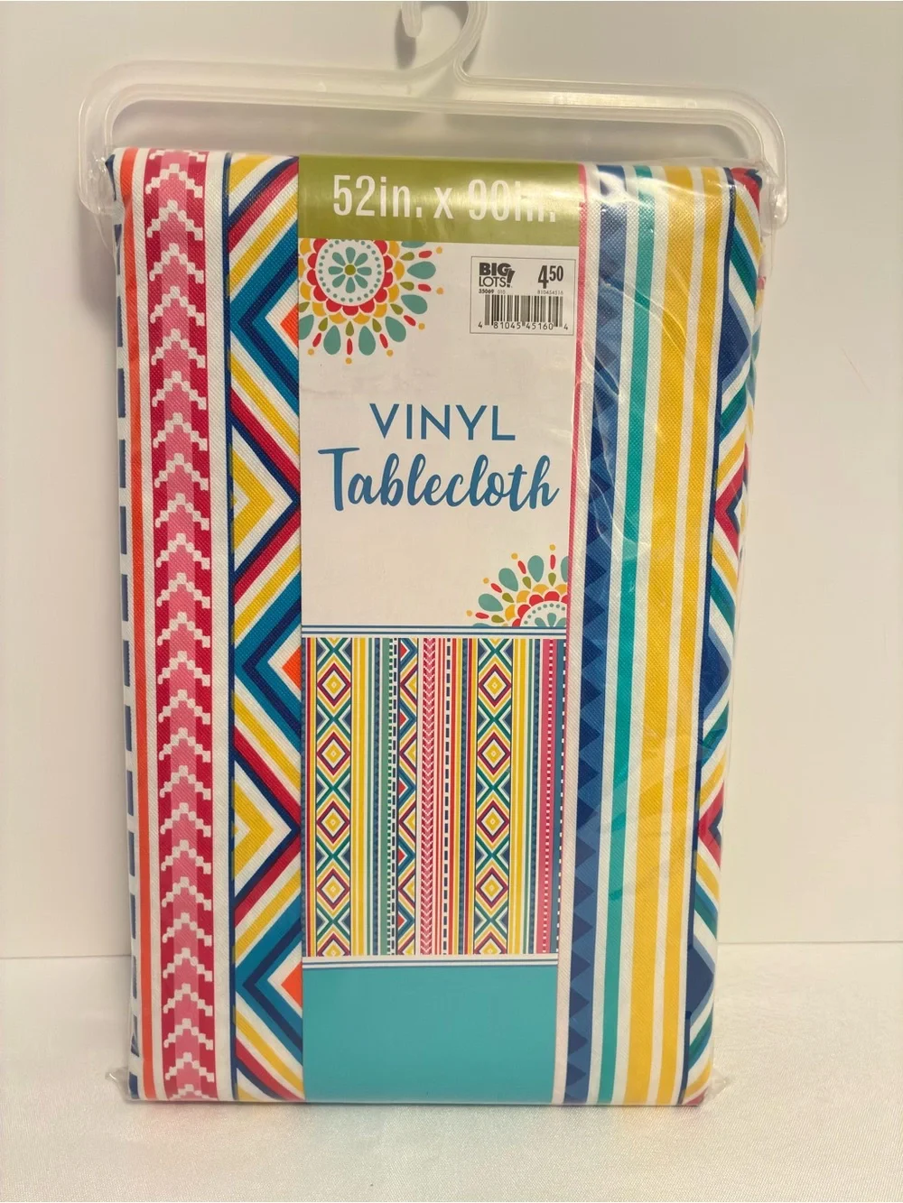 Big Lots Vinyl Tablecloths Stripes/ Flowers 52