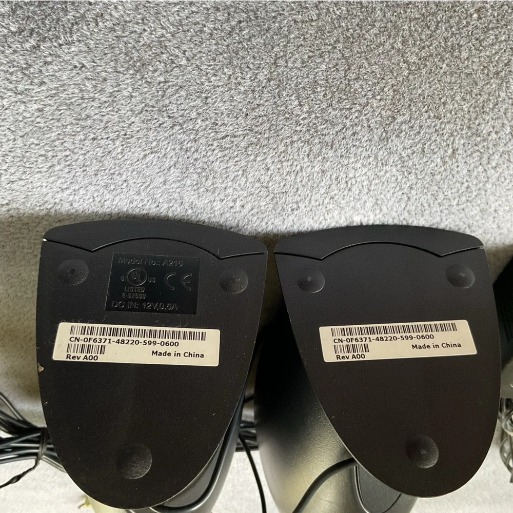 Duo DELL Plug In Speakers- Model A215 - With All Cords And Power Cord