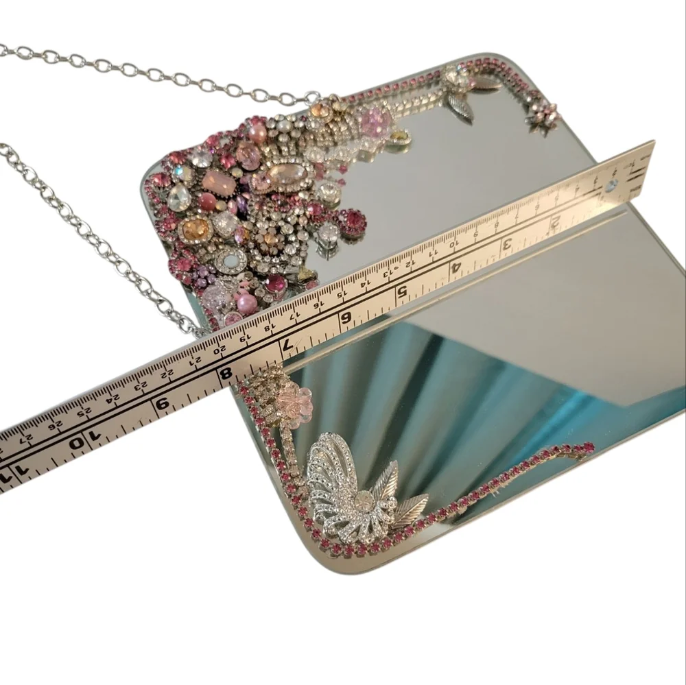 Hand Crafted Crystal Accent Mirror