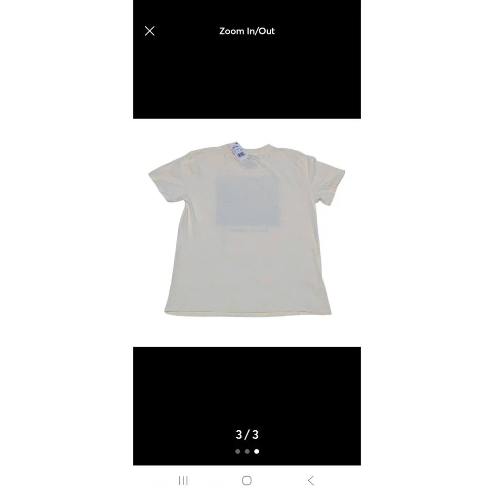 Billie Eilish Kids T Shirt Cream Graphic Print Short Sleeve Size xLarge Child