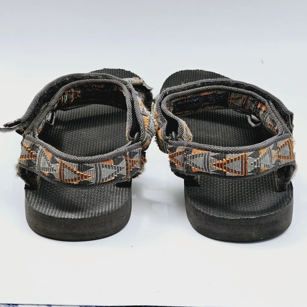 Teva Sandals Mens 13 Original Brown Nylon Webbing Hook and Loop‎ Outdoor Shoes