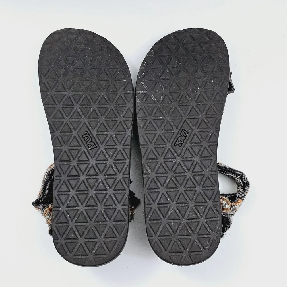 Teva Sandals Mens 13 Original Brown Nylon Webbing Hook and Loop‎ Outdoor Shoes