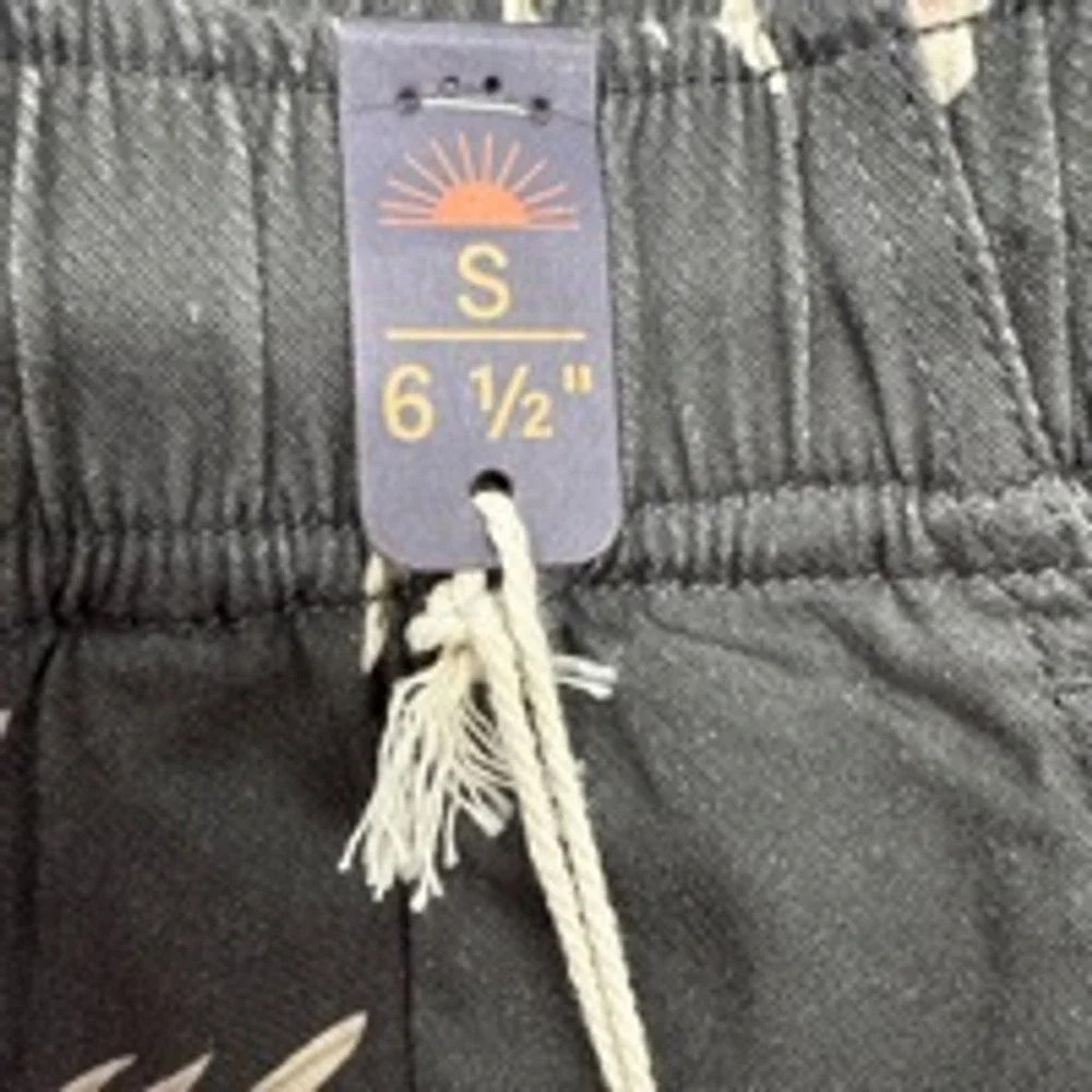 Faherty Mens Small Essentials Drawstring Charcoal Gray‎ Linen Blend Shorts