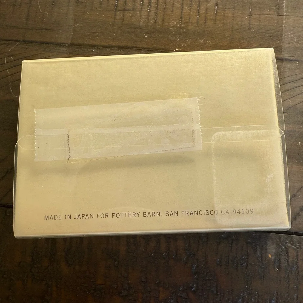 Pottery Barn Asian Square Chopstick Rests Holder Set of 4 Green‎ Ceramic