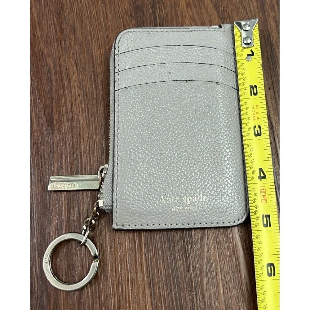 Kate Spade Slim Credit Card Holder - Leather‎ - Stone Path (Gray)