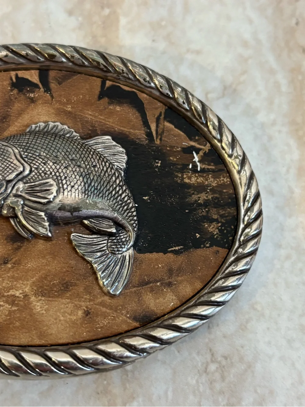 Nocona Belt Co oval metal
