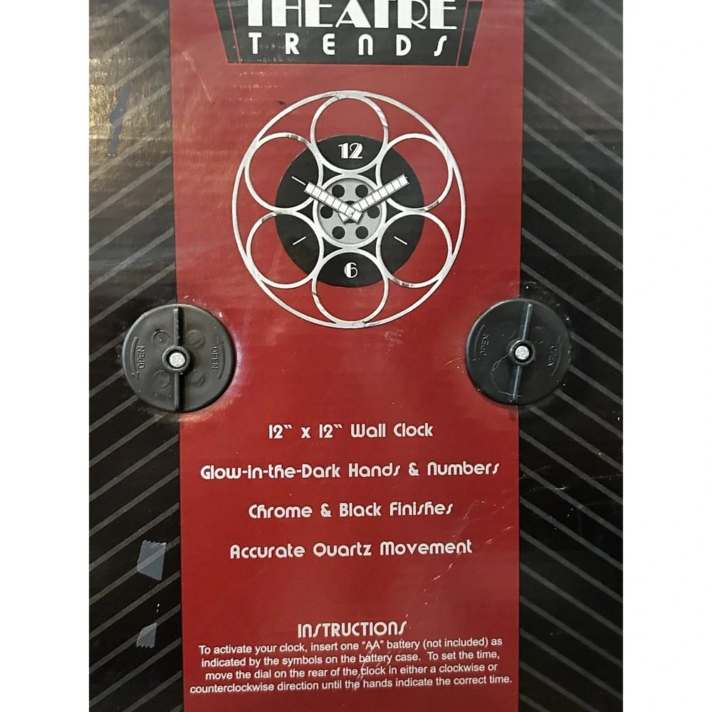 Movie Trends Glow in‎ The Dark Clock Wall Decor, 12 Inch Silent Wall Clocks NEW