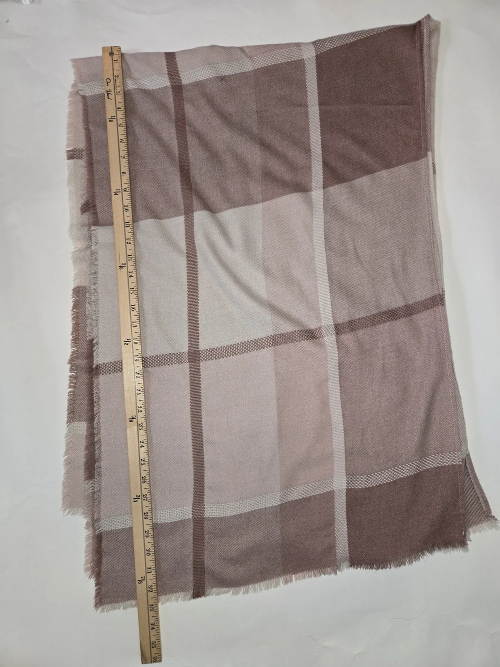 Lauren Conrad, Lightweight, Cozy Pink And Cream Plaid Shaw Womens One Size