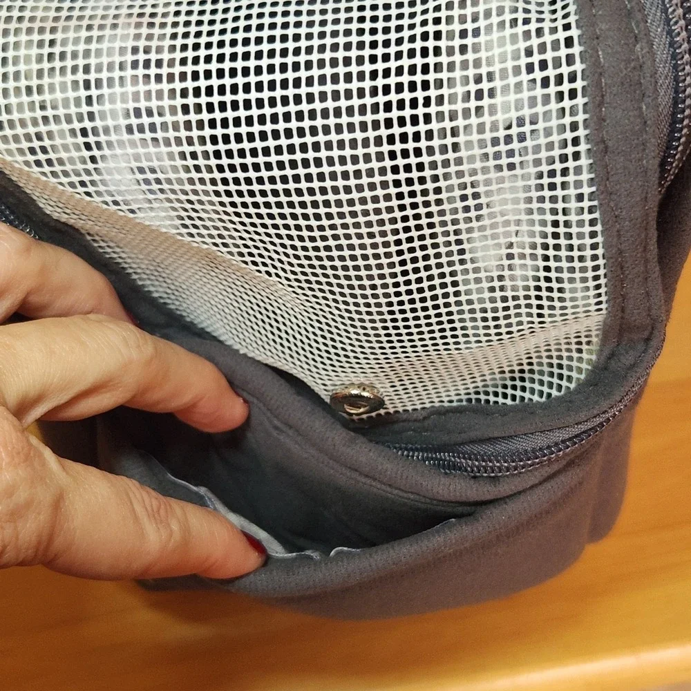 Pet Carrier Bag Dog Cat‎ Kitten Puppy Transport Mesh Padded Strap Handles Gray