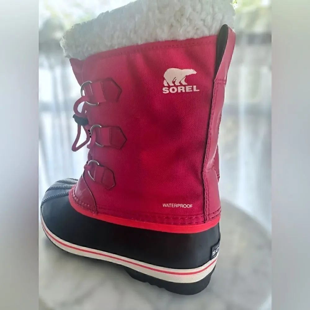 Sorel Yoot Pac Waterproof Nylon Winter Snow Boots Bright Rose Size 4