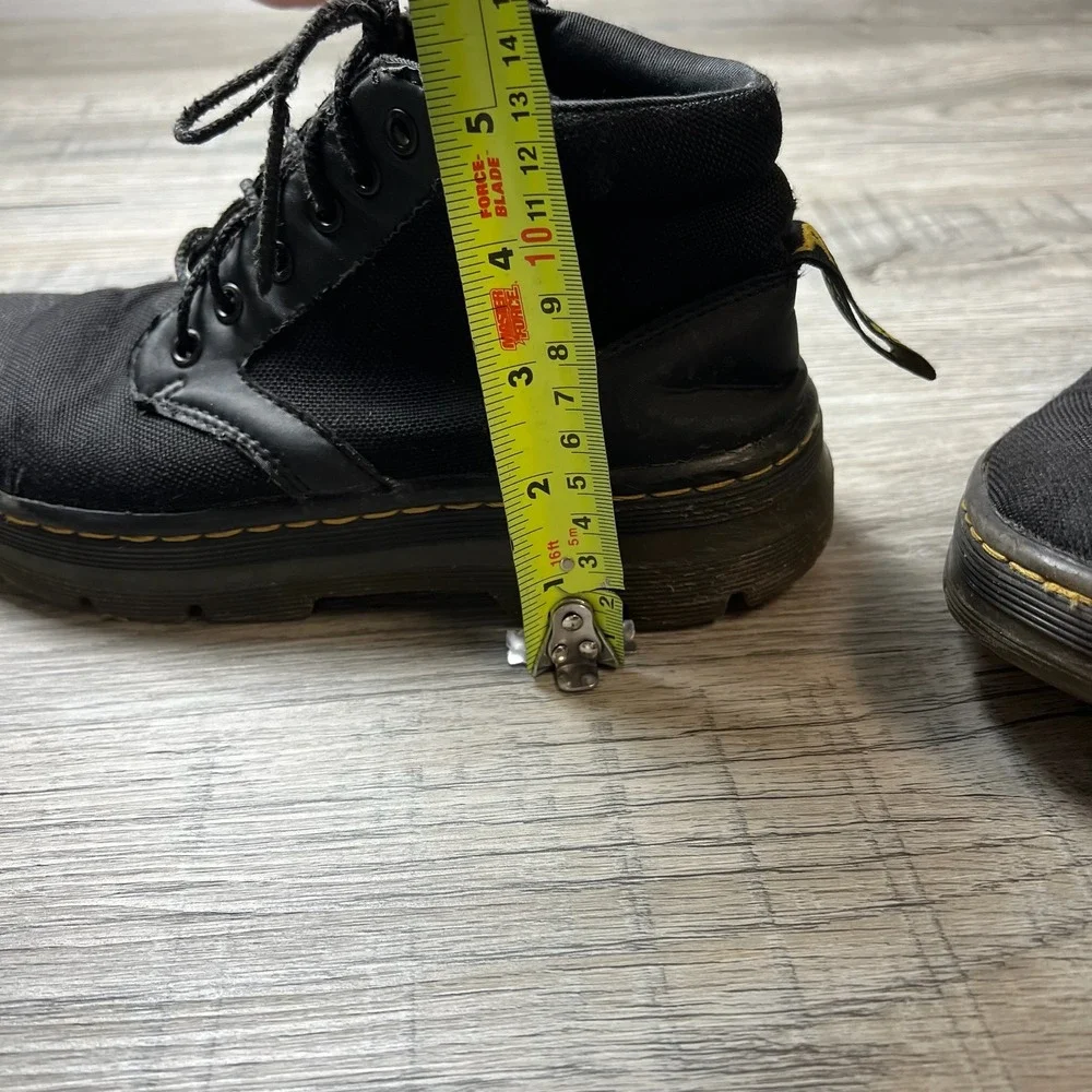 Dr. Martens Bonny Boots Mens 7 Black Nylon Leather Chukka Utility Gorpcore Doc