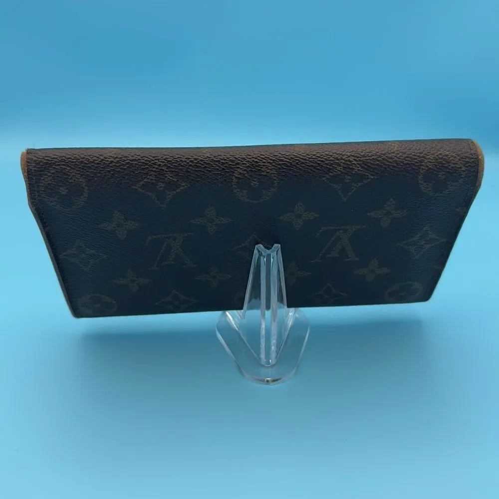 Louis Vuitton-Brown Monogram Portefeuille International Long Wallet