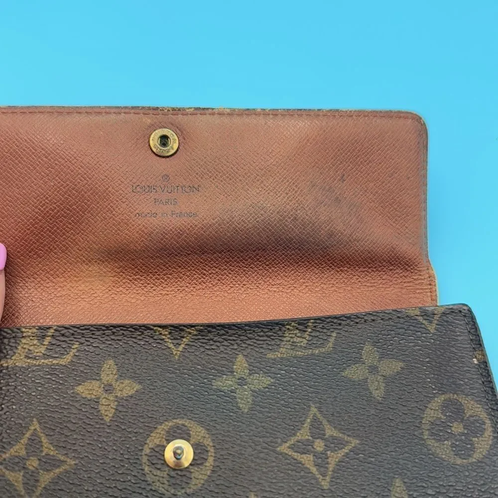 Louis Vuitton-Brown Monogram Portefeuille International Long Wallet