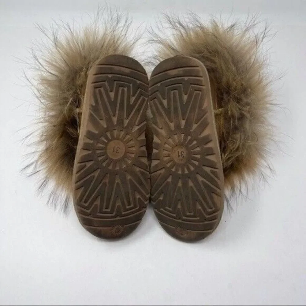 Genuine Sherpa leather boots genuine fur line cuffs girls EU31 US1.5 BoxA