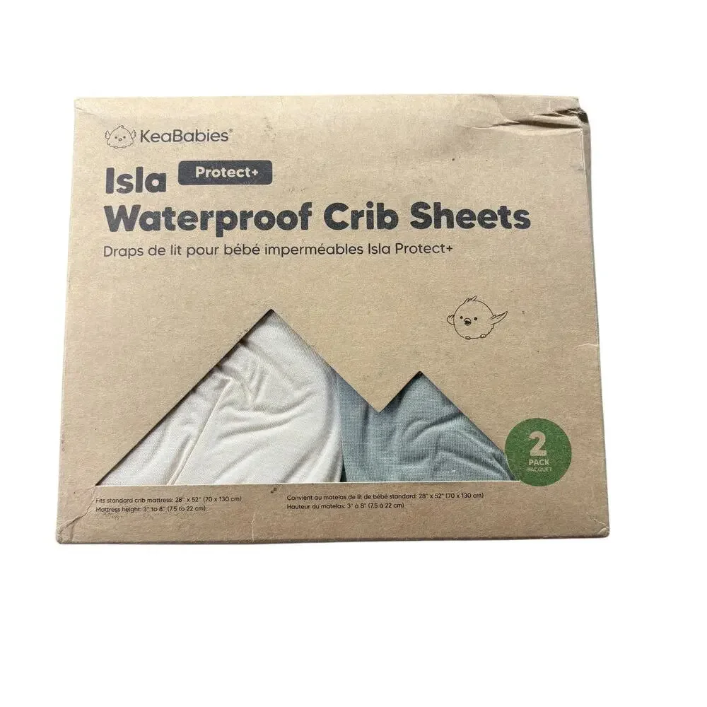 NIB‎ - KeaBabies Waterproof Crib Sheet Set