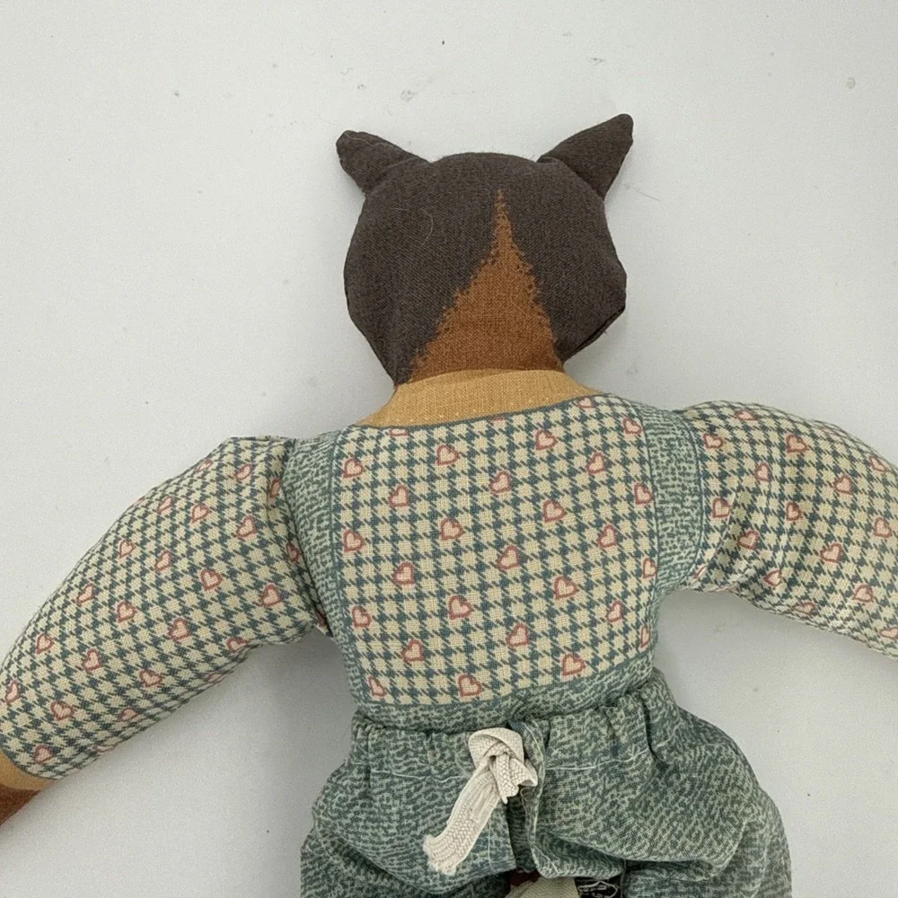 Vintage Cottagecore Handmade‎ Fabric Doll 