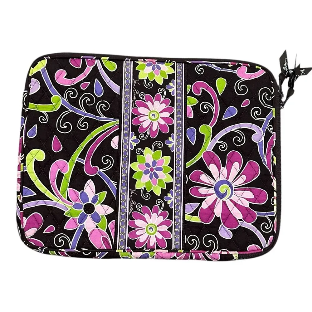 Vera Bradley Laptop Sleeve Case Purple Punch Retired‎ Pattern. Rare!