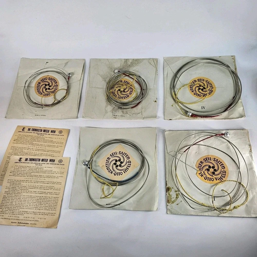 Vtg Spirocore Kunstler-Seilsaiten Thomastik-Infeld Upright Bass String Set 1-5