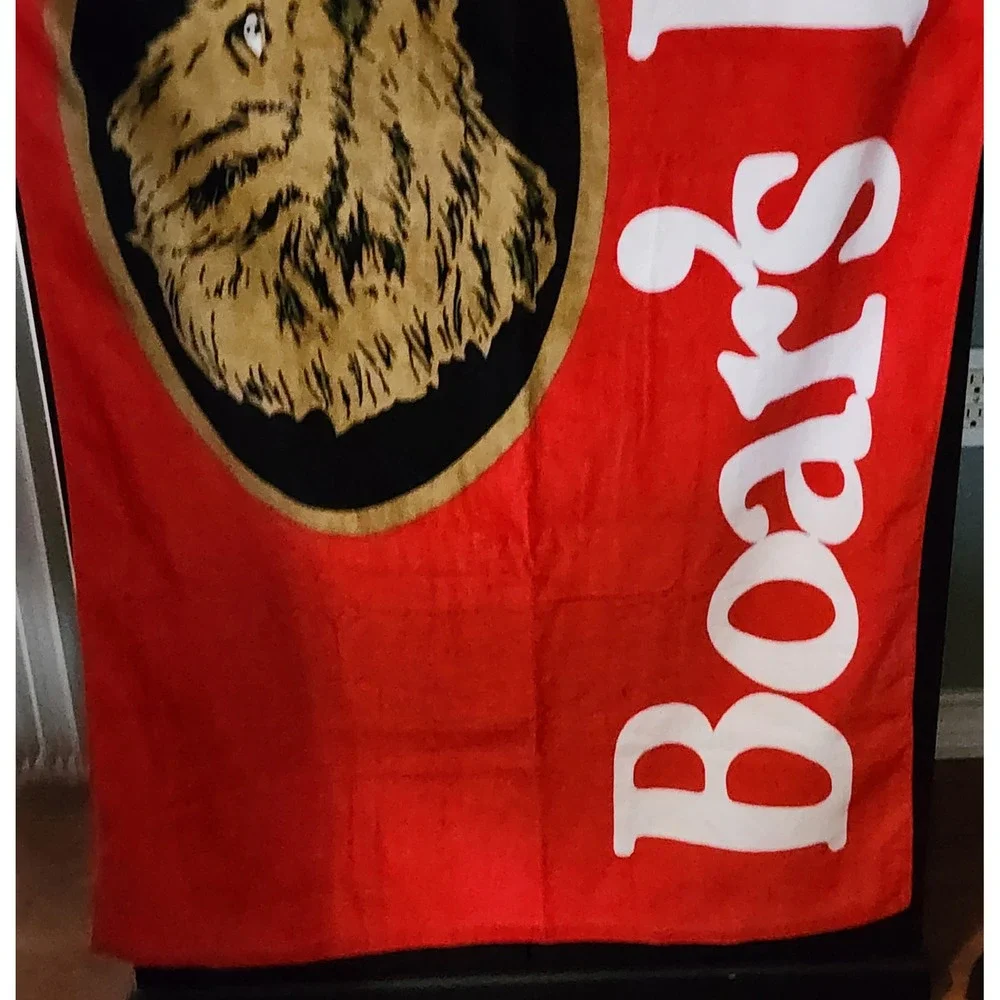 Boar's Head Beach Towel Red Logo 100% Cotton Pool Summer Picnic Fan Gear