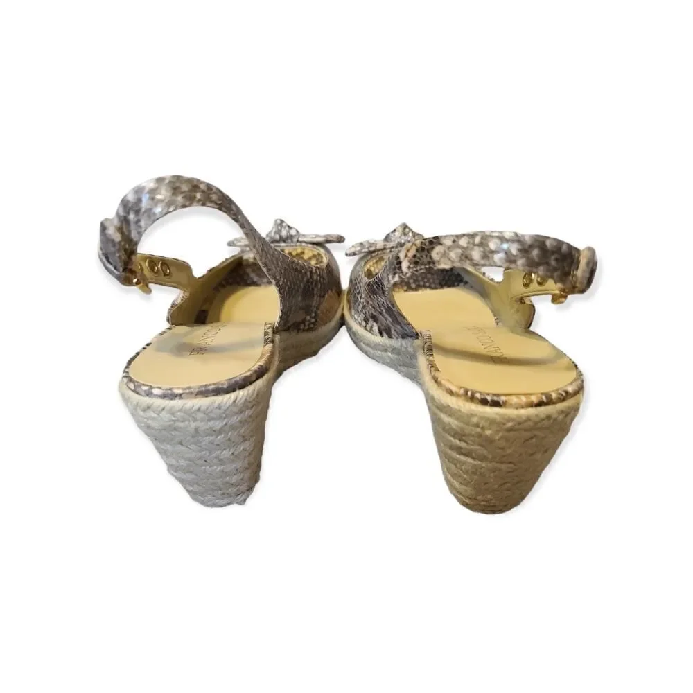 Franco Sarto Snakeprint Espadrille Size 8