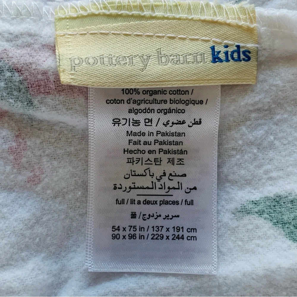 Pottery Barn Kids Elf Sheet Set Organic Cotton Size Full 4 Piece Set