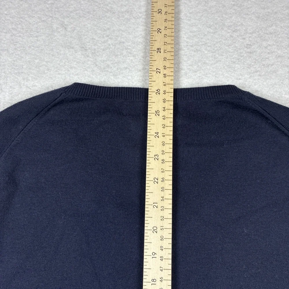 Polo Ralph Lauren Sweater Vest Mens XL Navy Blue Pima Cotton V Neck Knit Logo
