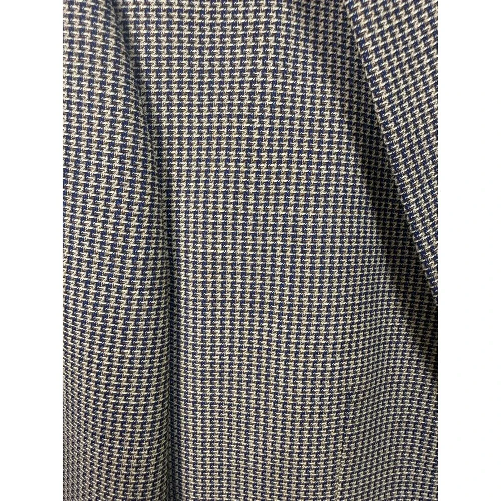 Ermenegildo Zegna Soft Mens Brown Navy Houndstooth Wool Blazer Sport Coat 50 40R