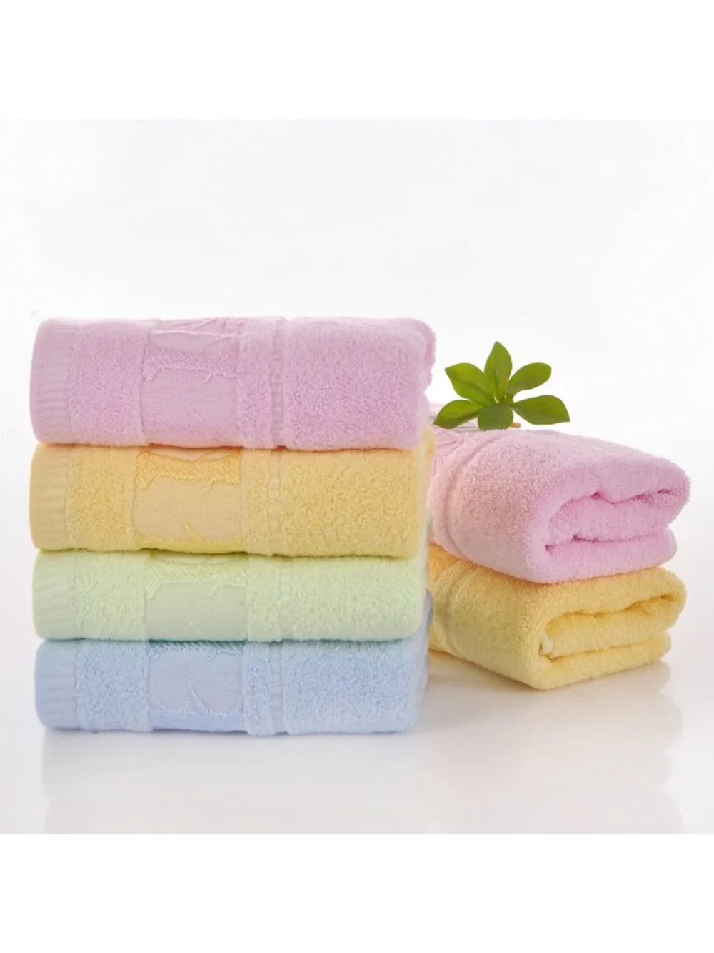 4 PCS Towels Premium Bamboo Fiber Bathroom Luxury Hand Face Towel Sets Hotel